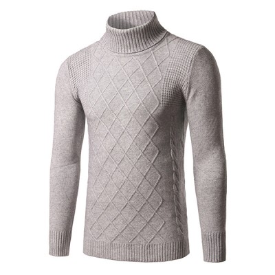 Fashion Mens Downneck Solid Color Pullover Classic Diamond Pattern Slim Fit Knitte Sweater Fashion Mens Downneck Solid Color Pullover Classic Diamond Pattern Slim Fit Knitte Sweater