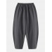 Mens Solid Color Cotton Linen Loose Casual Simple Wide Leg Pants