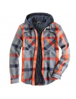 European and American jacket casual hooded shirt HF0406-03-01