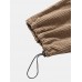 Mens Solid Corduroy Cotton Cargo Style Drawstring Cuff Pants With Pocket Mens Solid Corduroy Cotton Cargo Style Drawstring Cuff Pants With Pocket