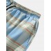 Mens Plaid Relaxed Fit Drawstring Cuff Pants With Pocket Mens Plaid Relaxed Fit Drawstring Cuff Pants With Pocket