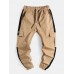 Mens Solid Color Side Patchwork Casual Pants With Pocket Mens Solid Color Side Patchwork Casual Pants With Pocket