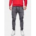 Mens Solid Color Drawstring Mid Waist Overalls Pocket Cargo Pants Mens Solid Color Drawstring Mid Waist Overalls Pocket Cargo Pants
