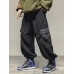 Mens Plush Thick Multi Pocket Casual Drawstring Waist Jogger Pants Mens Plush Thick Multi Pocket Casual Drawstring Waist Jogger Pants