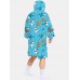 Mens Cartoon Animal Print Reversible Oversized Blanket Hoodie Home Sleepwear Robes With Pocket Mens Cartoon Animal Print Reversible Oversized Blanket Hoodie Home Sleepwear Robes With Pocket