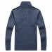 Men’s Casual Business Woolen Zipper Stand Collar Sweaters Patchwork Contrast Color Pullover Men’s Casual Business Woolen Zipper Stand Collar Sweaters Patchwork Contrast Color Pullover