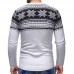 Men’s Christmas Snowflake Printing Patchwork Long Sleeve Crew Neck Casual Sweaters Men’s Christmas Snowflake Printing Patchwork Long Sleeve Crew Neck Casual Sweaters