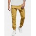Mens Solid Color Casual Drawstring Pants With Pocket Mens Solid Color Casual Drawstring Pants With Pocket