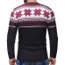 Men’s Christmas Snowflake Printing Patchwork Long Sleeve Crew Neck Casual Sweaters Men’s Christmas Snowflake Printing Patchwork Long Sleeve Crew Neck Casual Sweaters
